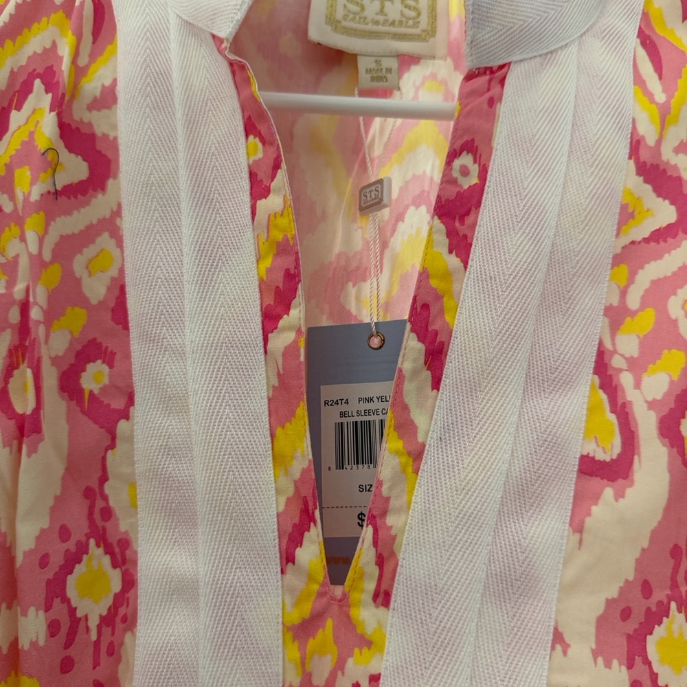 Pink & Yellow Ikat Shift Dress